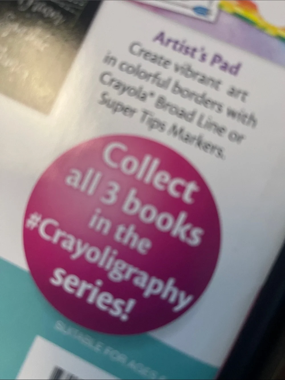 Crayola branded calligraphy